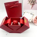Rose Jewelry Box for Necklaces Rings Creative Jewelry Rose Lifting Container