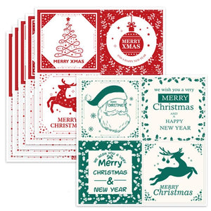 100pcs Christmas Sticker Small Business Decoration Sealed Holiday Packaging
