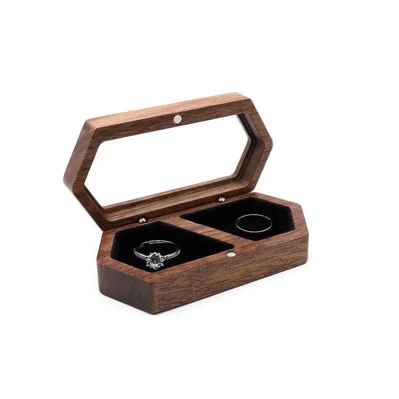 Large Capacity Wooden Jewelry Box for Travel, Earring Ring Storage