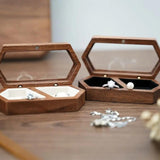 Large Capacity Wooden Jewelry Box for Travel, Earring Ring Storage