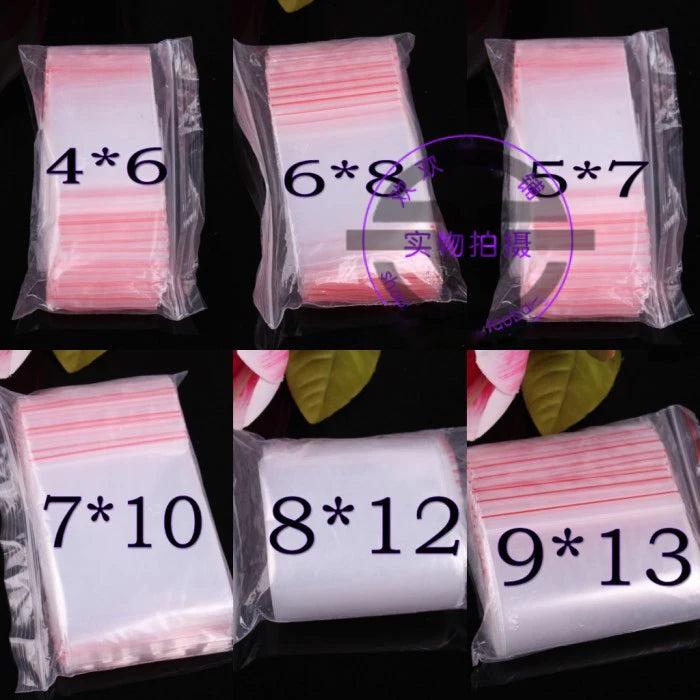Mini PE Jewelry Packaging Bag Plastic OPP Ziplock Bag