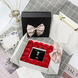 Eternal Life Rose Box Magnetic Square Double Door Bowknot Packaging Case