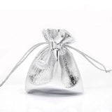 50pcs 7x9 9x12cm Silver Fabric Drawstring Gift Bags Wedding Storage Pouches