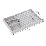 Soft Velvet Stackable Jewelry Tray Case Jewelry Display Storage Box Portable