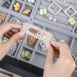 Soft Velvet Stackable Jewelry Tray Case Jewelry Display Storage Box Portable