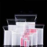 100pcs Clear Zip Plastic Poly Bags Pouch Jewelry Storage Packaging