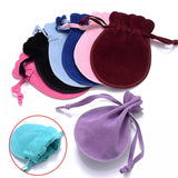 10Pcs Flannel Velvet Drawstring Bag Jewelry Gift Party Christmas Packaging