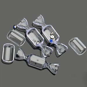 5PCS Candy Shaped Clear Plastic Jewelry Storage Boxes