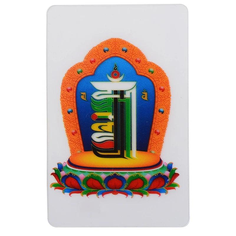 Tibetan Buddhism Zodiac Buddha Amulet Little Thangka PVC Buddha Card