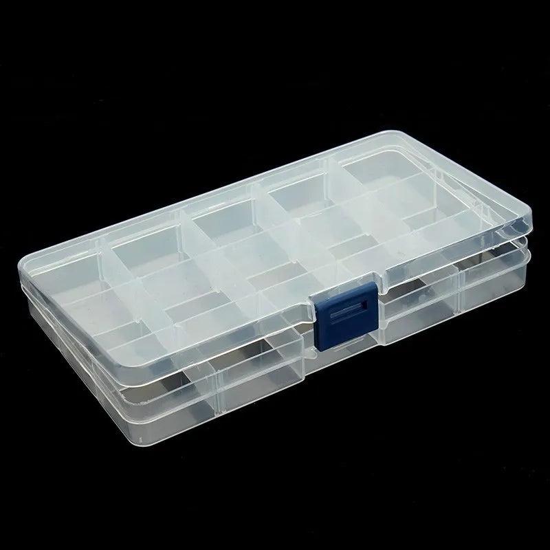 Beadtales 15 Slots Jewelry Organizer Storage Box Plastic Packaging