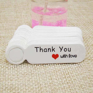 100pcs Square Paper Tags for Gifts Baking Labels Jewelry Charms Decor
