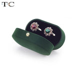 Velvet Trinket Box Ring Box Jewelry Organizer Double Rings