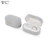 Velvet Trinket Box Ring Box Jewelry Organizer Double Rings