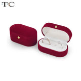 Velvet Trinket Box Ring Box Jewelry Organizer Double Rings