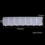 Transparent Plastic Nail Box Multi-spec Nail Accessories Sub-package Storage Box
