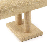 T-Shape Beige Jewelry Display Stand Bracelet Watch Organizer