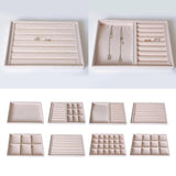 Velvet Jewelry Display Storage Tray Rings Bead Container Showcase Organizer