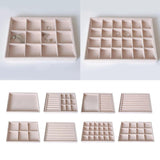 Velvet Jewelry Display Storage Tray Rings Bead Container Showcase Organizer