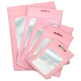 50pcs Resealable PVC Self Sealing Bags Clear Zipper Hang Bag With Hole