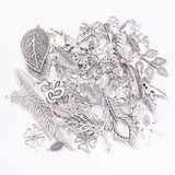 50g Hot Metal Mixed Charm Plant Leaves Copper Bracelet Necklace DIY Jewelry