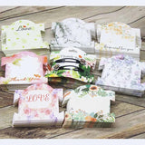50Pcs Vintage Jewelry Display Cards DIY THANK YOU Hair Ornaments Clip Card