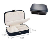 Double-layer Travel Jewelry Box PU Leather Organizer Storage Case