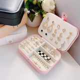 Double-layer Travel Jewelry Box PU Leather Organizer Storage Case