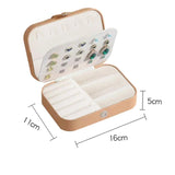 Double-layer Travel Jewelry Box PU Leather Organizer Storage Case
