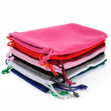 10Pcs Colorful Velvet Pouches Jewelry Drawstring Gift Bags 7x9cm 9x12cm