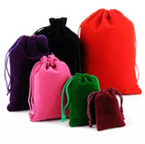 10Pcs Colorful Velvet Pouches Jewelry Drawstring Gift Bags 7x9cm 9x12cm