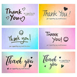 50pcs Holographic Thank You Small Business Cards 2x3.5 Inch