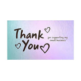 50pcs Holographic Thank You Small Business Cards 2x3.5 Inch