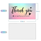 50pcs Holographic Thank You Small Business Cards 2x3.5 Inch