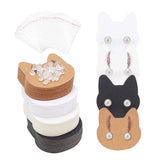 50pcs Cat Paper Card Adhesive Plastic Bag Jewelry Display Cardboards Tags