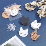 50pcs Cat Paper Card Adhesive Plastic Bag Jewelry Display Cardboards Tags