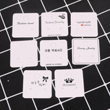 100pcs White/Kraft Square Earrings Card 4*4cm Ear Studs Display Cards