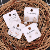 100pcs White/Kraft Square Earrings Card 4*4cm Ear Studs Display Cards