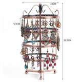 Iron Rotating Round Earrings Display Stand - Save Space