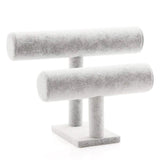 Gray Jewelry Display Stand T-Shape Bracelet Holder Watch Necklace Safekeep Shelf