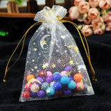 50pcs Colorful Drawstring Organza Bags Jewelry Candy Snacks Storage Pouches