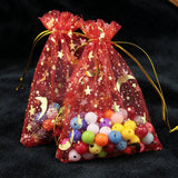 50pcs Colorful Drawstring Organza Bags Jewelry Candy Snacks Storage Pouches