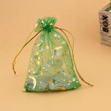 50pcs Colorful Drawstring Organza Bags Jewelry Candy Snacks Storage Pouches