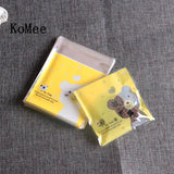 100pcs 7x7+3cm Plastic Transparent Self Adhesive Pouch Bags