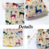 5Pcs/Lot Jute Bag 10X14 13X18 Santa Gift Packing Linen Cotton Pouch