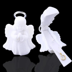 Angel Shape Velvet Jewelry Box Wedding Rings Box for Jewelry Display