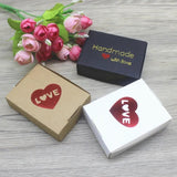 10Pcs 8x6x2cm Kraft/Black Jewelry Box Wedding Favourate
