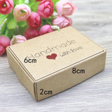 10Pcs 8x6x2cm Kraft/Black Jewelry Box Wedding Favourate