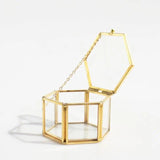 Clear Glass Jewelry Box Tabletop Organizer