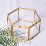 Clear Glass Jewelry Box Tabletop Organizer