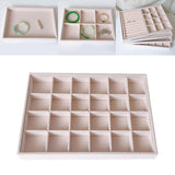 Velvet Jewelry Display Tray Holder Box Organizer for Women